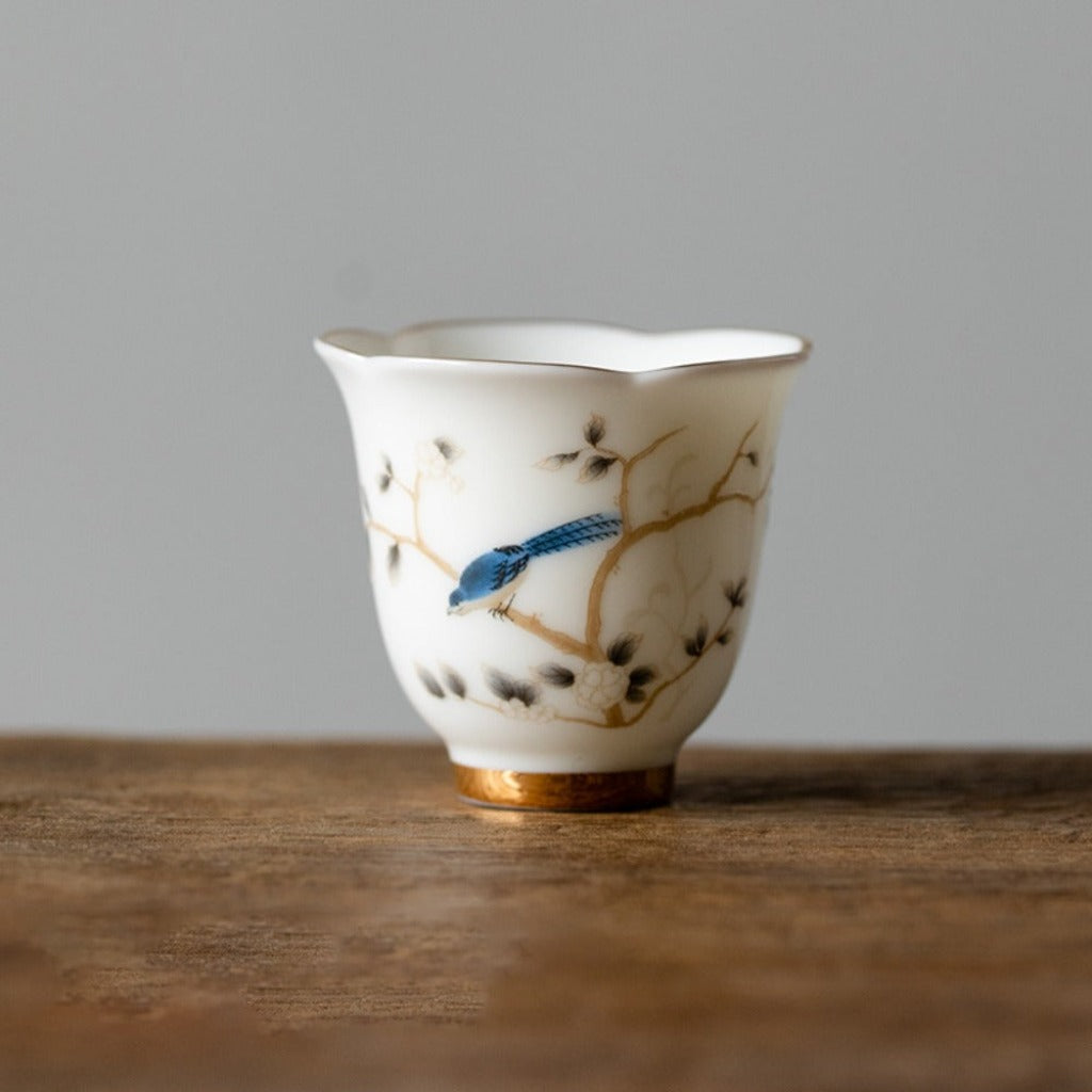 Yanzhi Jade White Ceramic Tea Cup | Zen Ara Grove