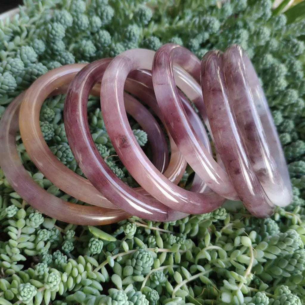 Purple Jade Bangle – Happiness & Harmony with Elegant Flow | Zen Ara Grove