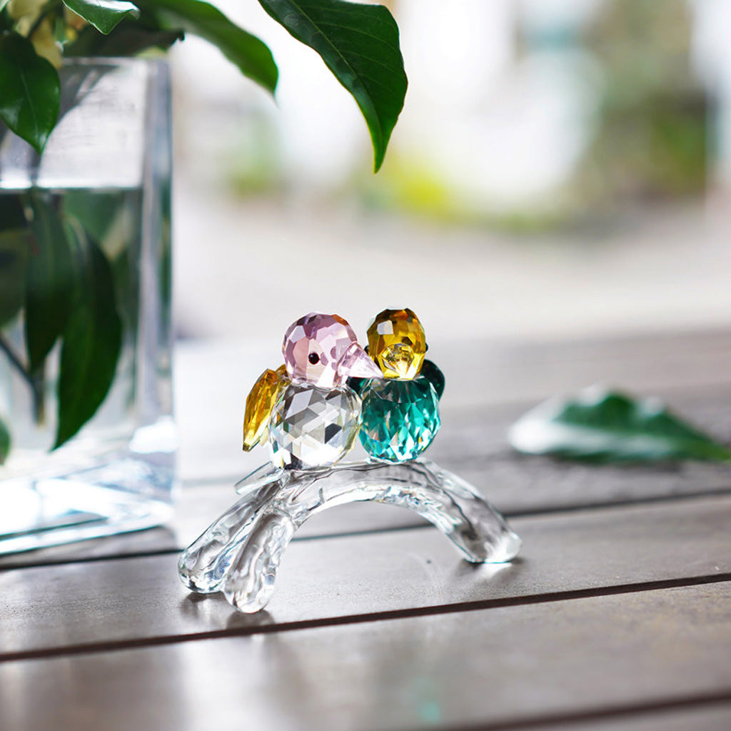 Crystal Glass Bird Figurine – A Graceful Symbol of Companionship | Zen Ara Grove