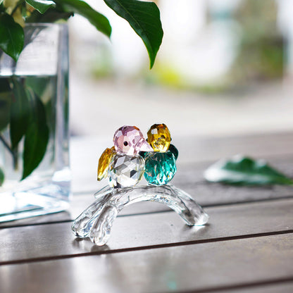 Crystal Glass Bird Figurine – A Graceful Symbol of Companionship | Zen Ara Grove