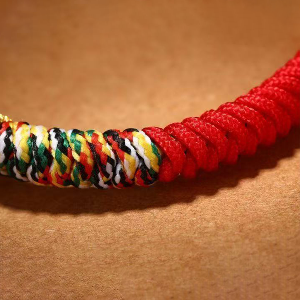 Handcrafted Adjustable Vajra Knot Red String Bracelet – Strength & Protection