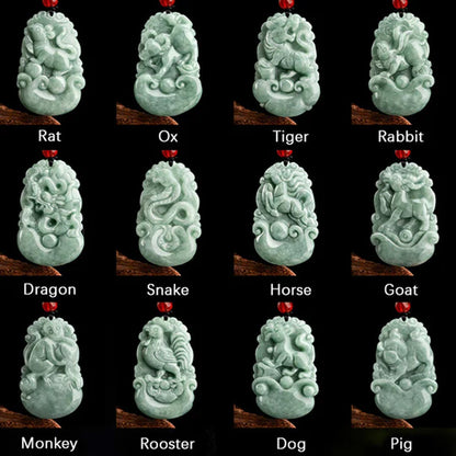 Chinese Zodiac Jade Pendant – Eternal Blessing & Protection | Zen Ara Grove