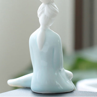 Oriental Classic Beauty Ceramic Figurine – Elegant Art for Home & Collection | Zen Ara Grove