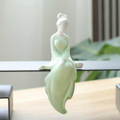 Oriental Classic Beauty Ceramic Figurine – Elegant Art for Home & Collection | Zen Ara Grove