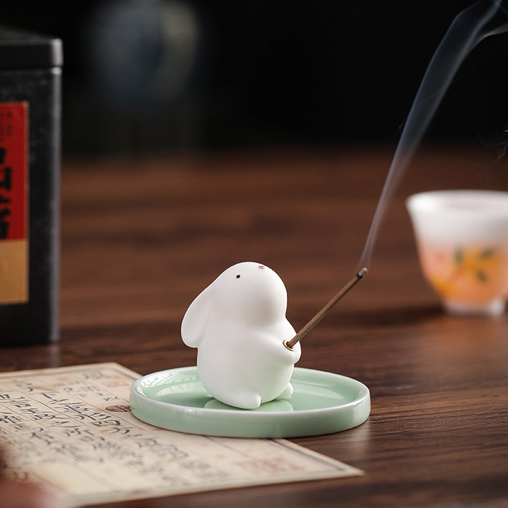 Cute Ceramic Bunny Incense Holder – Playful & Functional Décor Piece | Zen Ara Grove