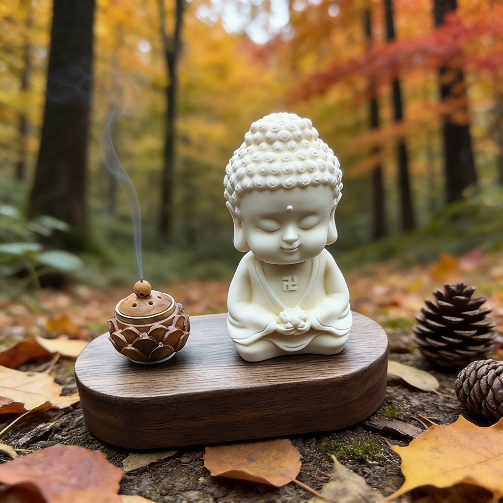 Tagua Nut Buddha Figurine – Hand‑Carved Symbol of Peace | Zen Ara Grove