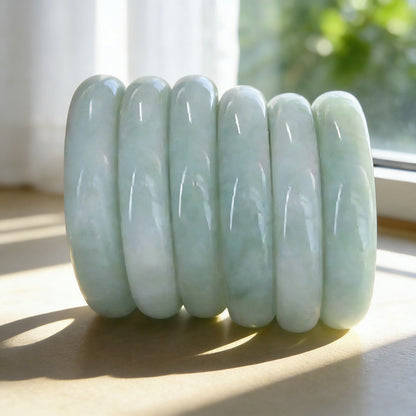Limited Time Offer · Serenity Guardian – Misty Green Jade Bangle | Zen Ara Grove