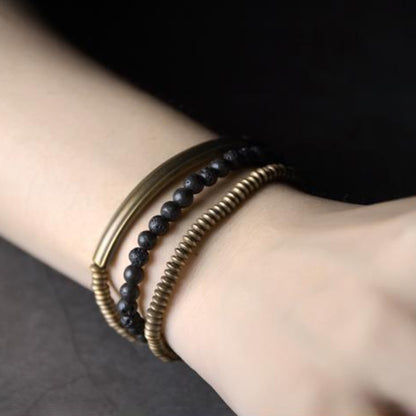 Volcanic Rock Multi-Strand Wrap Bracelet | Zen Ara Grove
