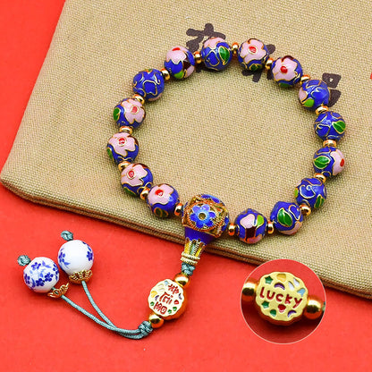 Cloisonné Enamel Bracelet · Blossoms Series