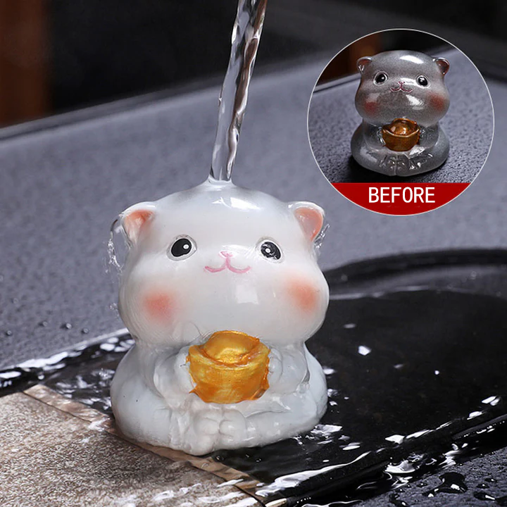 TODAY ONLY! Color Changing Cute Mini Cat Resin Tea Pet Wealth Home Figurine Decoration  | Zen Ara Grove