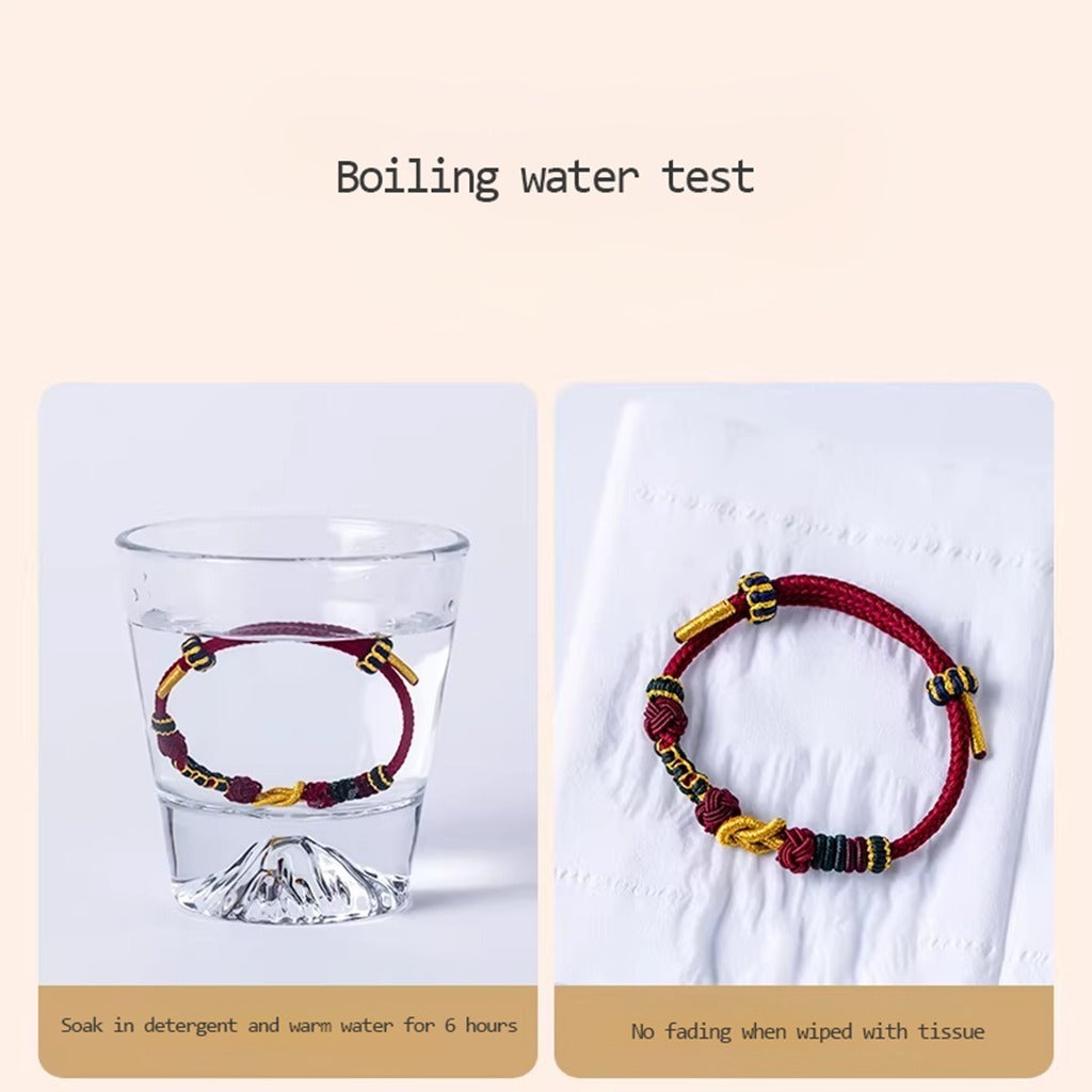 DIY Handwoven Red Cord Bracelet with Gold-Tone Fortune Bead – Make Your Own Lucky Charm | Zen Ara Grove