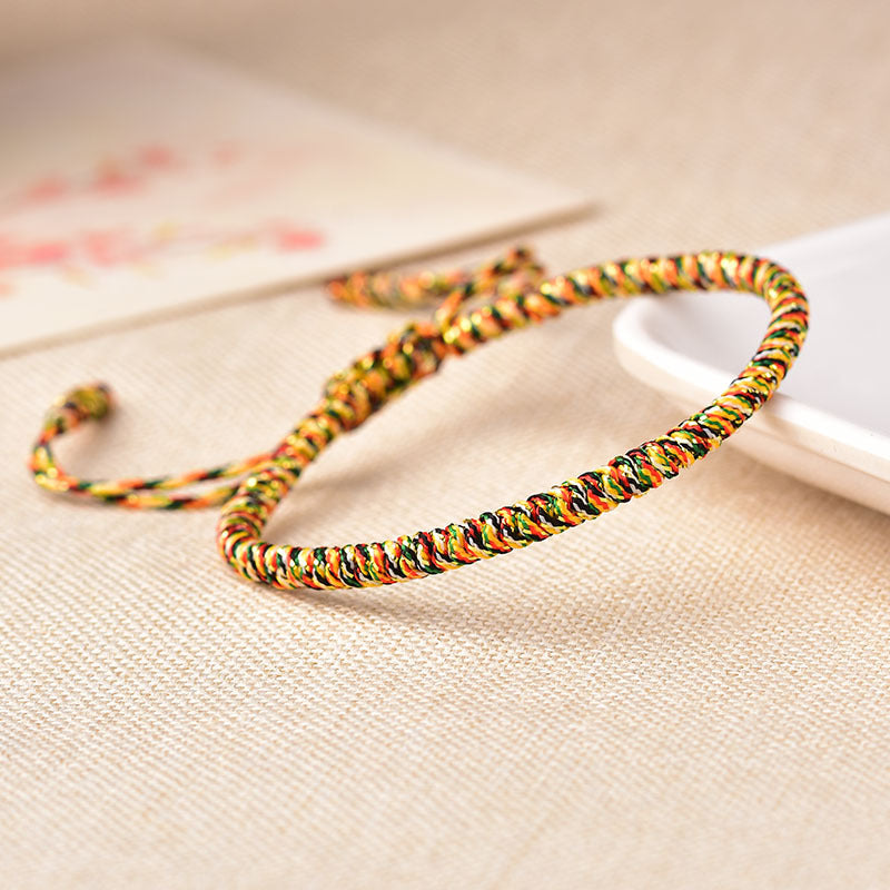 Handmade Multi-Color Diamond Knot Rope Bracelet – Colors Carrying Good Fortune | Zen Ara Grove