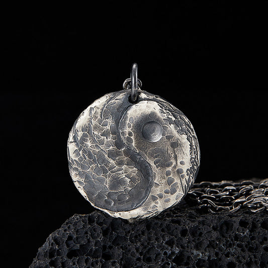 99 Pure Silver Taiji Pendant Necklace – Symbol of Balance & Inner Harmony | Zen Ara Grove