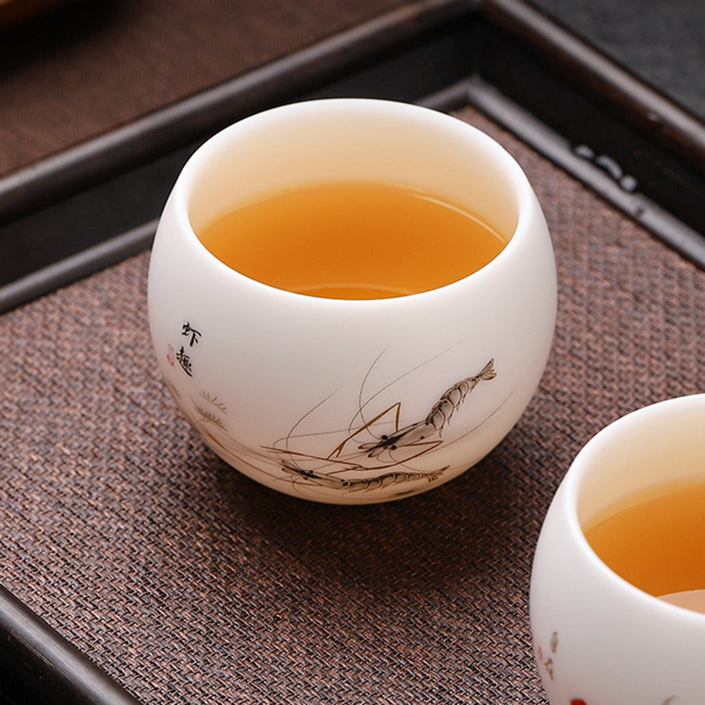 Luminous Ceramic Teacup – Jade-Like Touch & Light Beauty | Zen Ara Grove