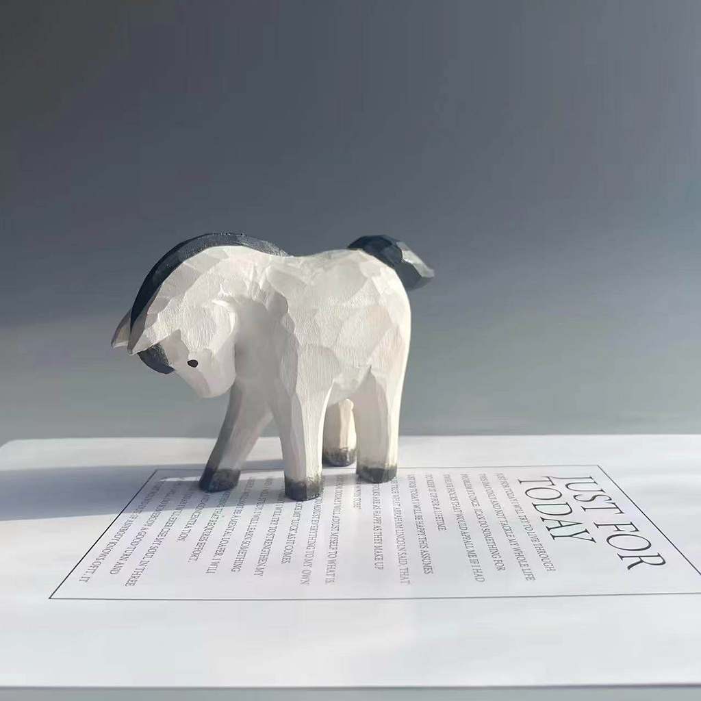 Hand-Carved Wooden Horse Figurine – Timeless Craft and Rustic Charm | Zen Ara Grove