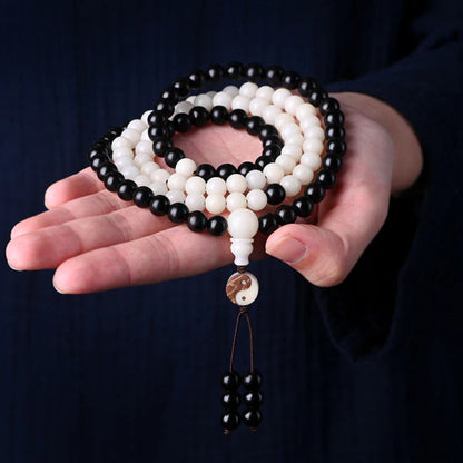 Taiji · Yin Yang 108 Beads Mala Bracelet | Zen Ara Grove