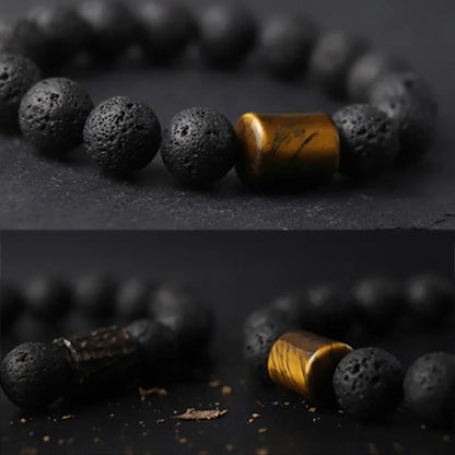 Zen Ebony & Lava Stone Bracelet – Grounding Energy in Minimalist Style | Zen Ara Grove