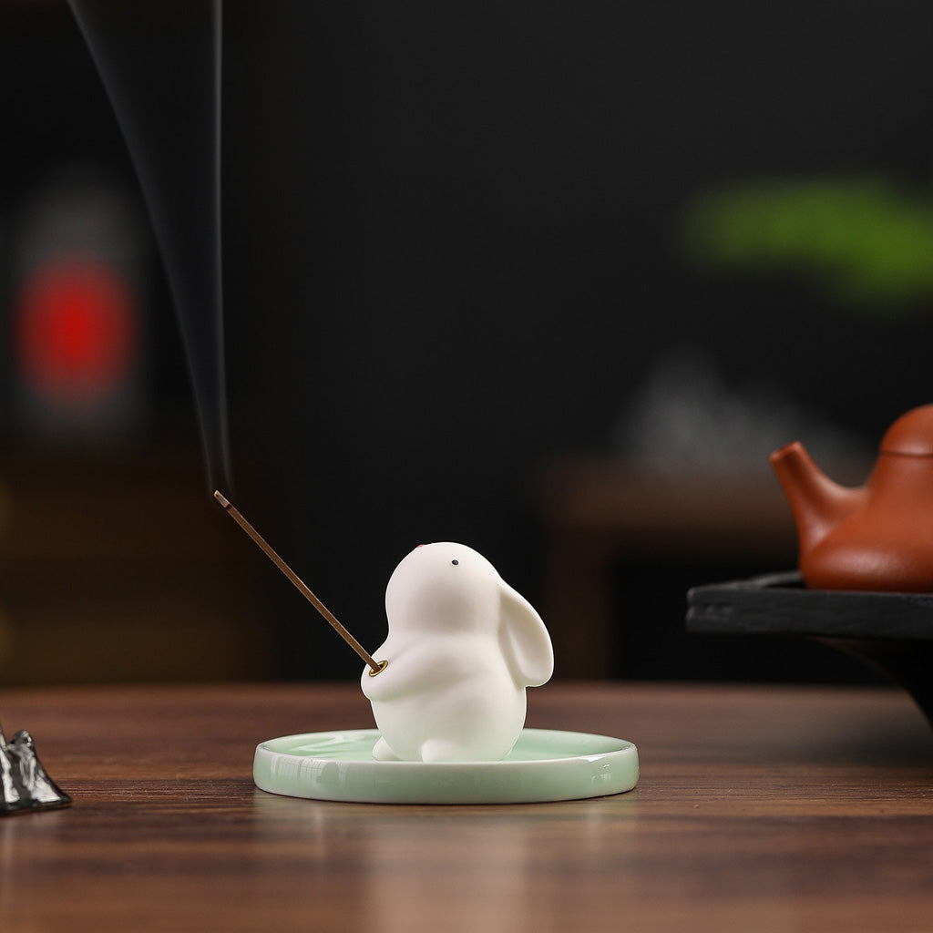 Cute Ceramic Bunny Incense Holder – Playful & Functional Décor Piece | Zen Ara Grove