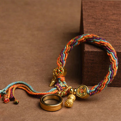 TODAY ONLY! Spin Your Luck Bracelet: Handwoven Color Strings with Secret Charms