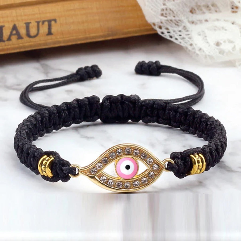 Adjustable Evil Eye Cord Bracelet – Ward Off Negativity, Invite Good Fortune | Zen Ara Grove