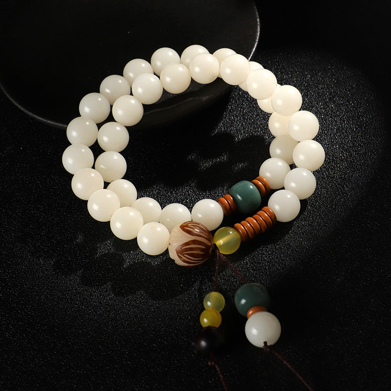 TODAY ONLY! Twin Snow-Circle Bodhi Mala