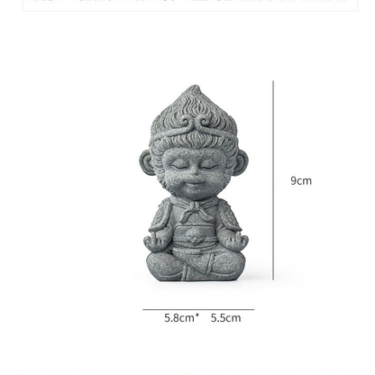Monkey King Cute Stone Figurine | Zen Ara Grove