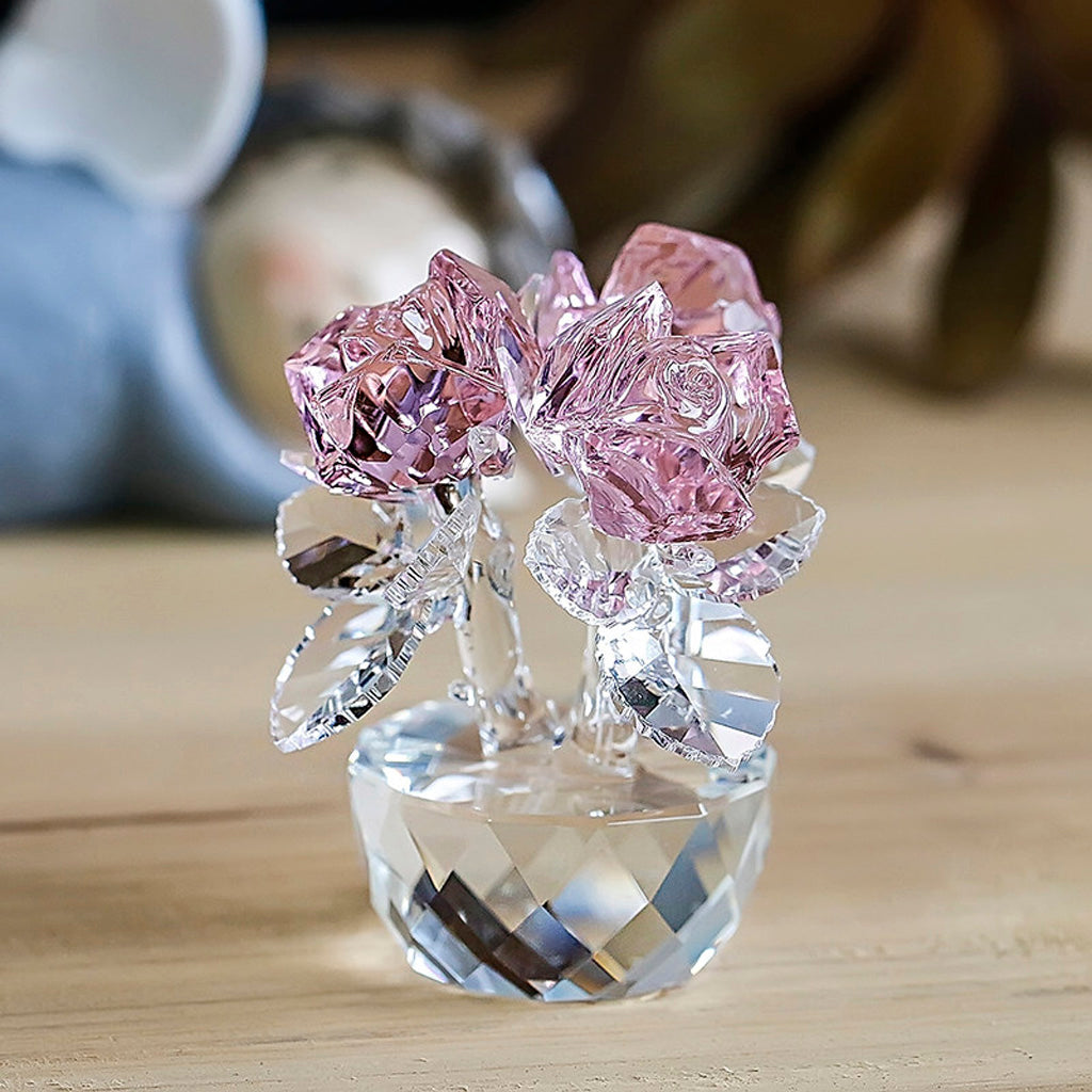 Crystal Glass Rose Ornament – A Timeless Emblem of Love | Zen Ara Grove