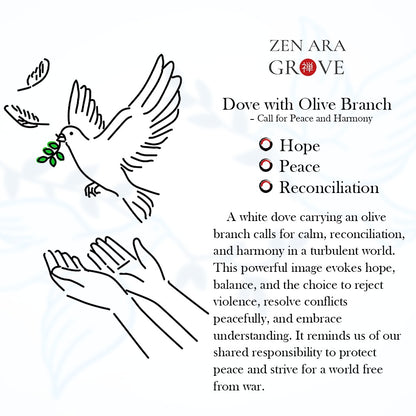 Adjustable Stainless Steel Peace Dove Ring – Symbol of Hope and Harmony | Zen Ara Grove