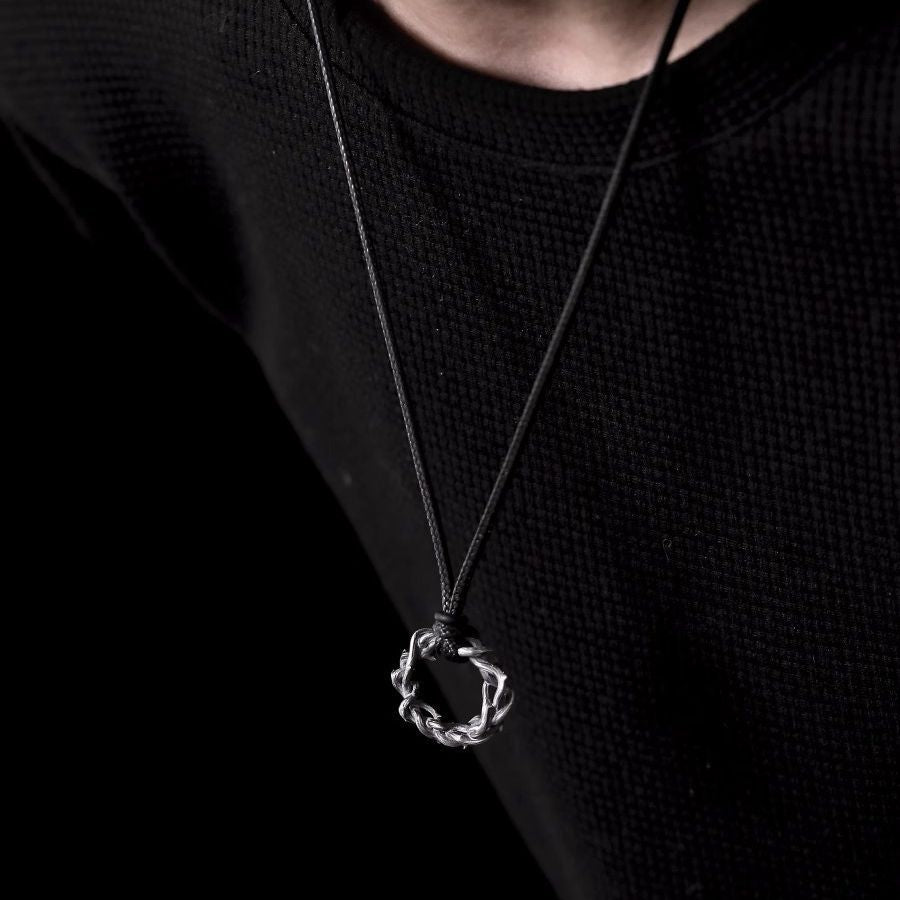 Circle of Life – Retro Vine-Inspired Pendant | Zen Ara Grove