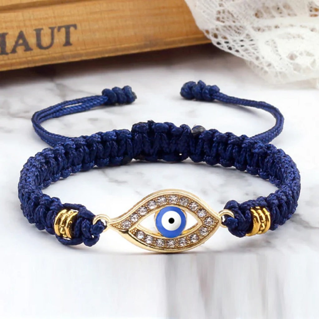 Adjustable Evil Eye Cord Bracelet – Ward Off Negativity, Invite Good Fortune | Zen Ara Grove