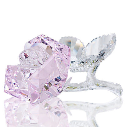 Pink Crystal Glass Rose Ornament – A Sparkling Tribute to Every Kind of Love | Zen Ara Grove