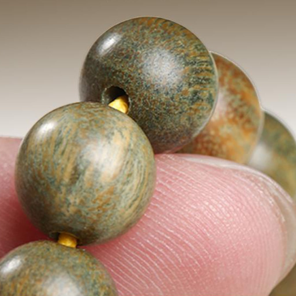 $9.99 LIMITED TIME OFFER Vintage Green Sandalwood Bracelet – Cat Paw Charm Inspired Prayer Beads | Zen Ara Grove