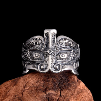 Taotie Beast Ring – Ancient Guardian of Strength | Zen Ara Grove