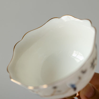 Yanzhi Jade White Ceramic Tea Cup | Zen Ara Grove