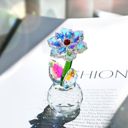 Crystal Glass Sunflower – Blooming with Rainbow Light and Endless Warmth | Zen Ara Grove