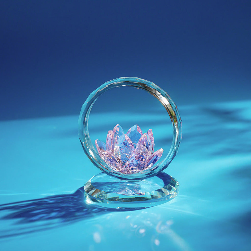 Multicolor Glass Lotus Ornament – Blooming with Light and Serenity | Zen Ara Grove