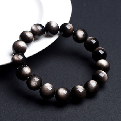 Golden & Silver Obsidian Bracelet – Confidence, Balance, and Craftsmanship | Zen Ara Grove