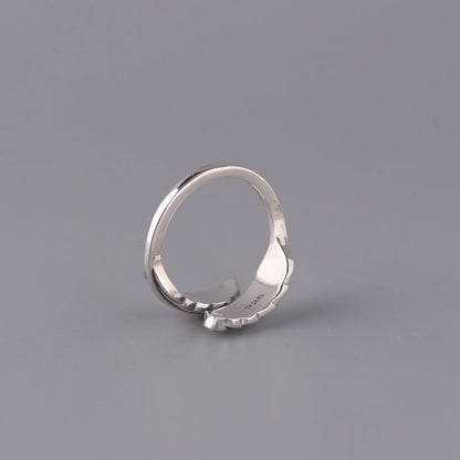 S925 Silver Zen Leaf Ring – Minimalist Mindfulness | Zen Ara Grove