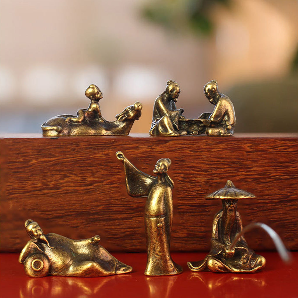Mini Brass Figurines – Zen Series with Buddha, Bodhidharma, Guanyin, Animals & More – Symbol of Mindfulness | Zen Ara Grove
