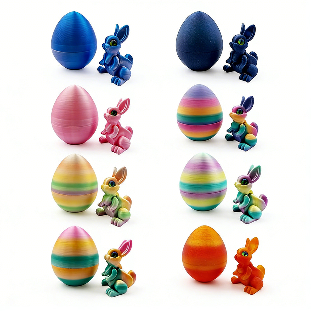 3D Printed Easter Bunny Egg Figurine – Symbol of Hope & Renewal | Zen Ara Grove