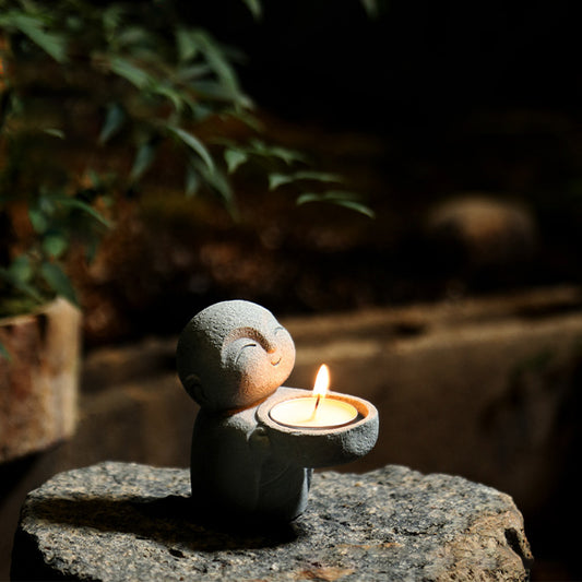Japanese Jizo Candle Holder – Symbol of Protection | Zen Ara Grove