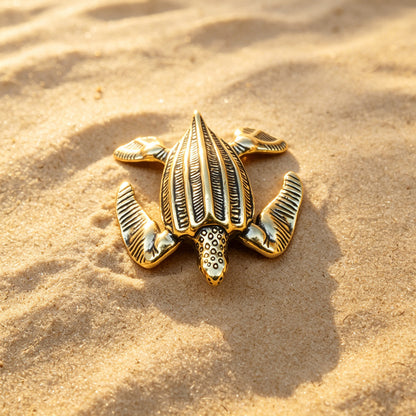 Handcrafted Brass Sea Turtle Figurine – A Symbol of Longevity and Protection | Zen Ara Grove