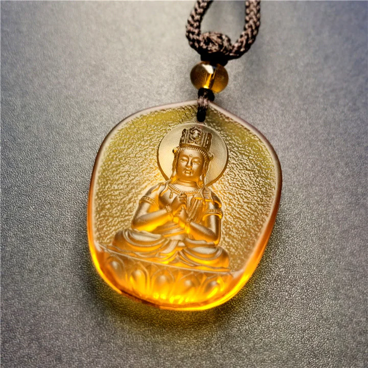Waterdrop Liuli Buddha Pendant – Symbol of Peace and Blessings | Zen Ara Grove