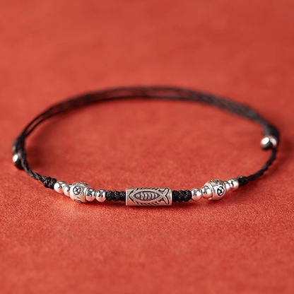 Adjustable Koi-Inspired Fish Motif Bracelet or Anklet with S925 Silver Option