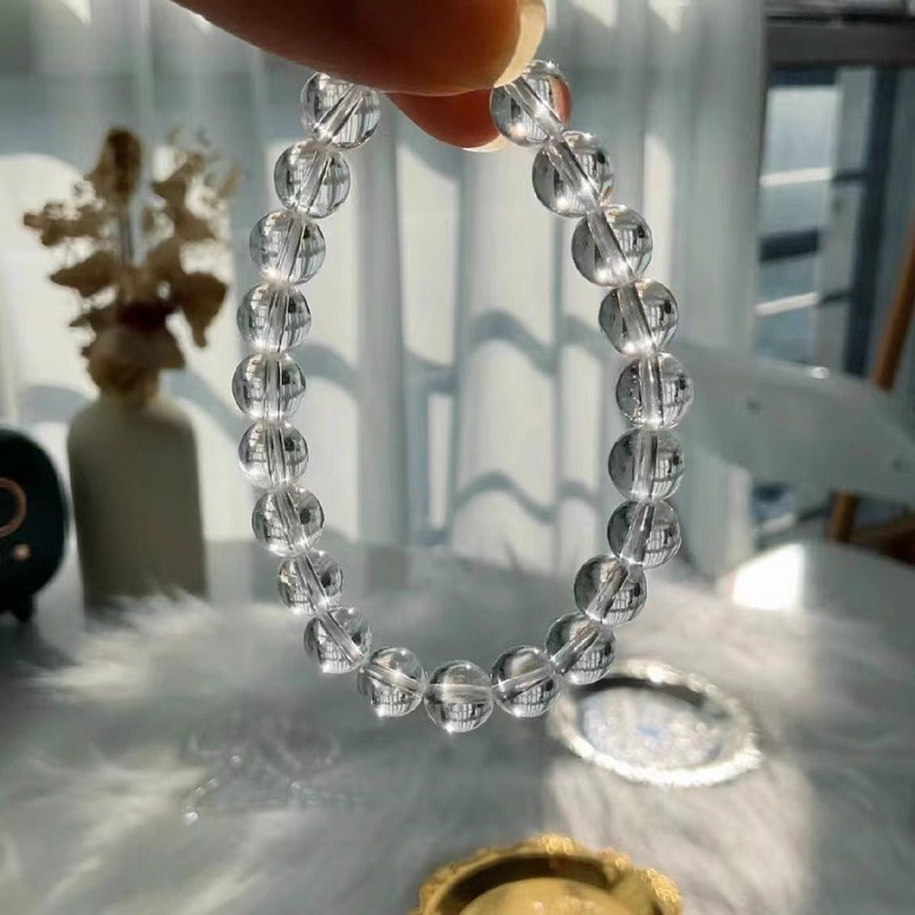 Handcrafted Clear Quartz Bead Bracelet – Natural Crystal for Clarity & Energy | Zen Ara Grove