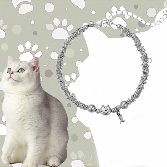 Sterling Silver Fortune Cat Bracelet – Lucky Fish & Elegant Charm in S925 | Zen Ara Grove
