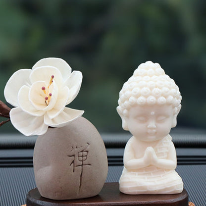 Handmade Golden Lotus Buddha Figurine – Symbol of Serenity, Wisdom & Inner Peace | Zen Ara Grove