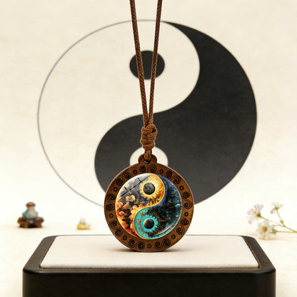Limited Time Offer · Yin-Yang Galaxy Wood Necklace – Balance & Harmony | Zen Ara Grove