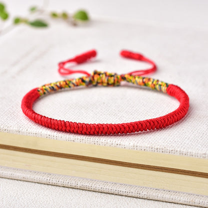 Handmade Multi-Color Diamond Knot Rope Bracelet – Colors Carrying Good Fortune | Zen Ara Grove