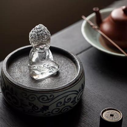 Handmade Glass Buddha Ornament – Capturing the Quiet Essence of Zen | Zen Ara Grove